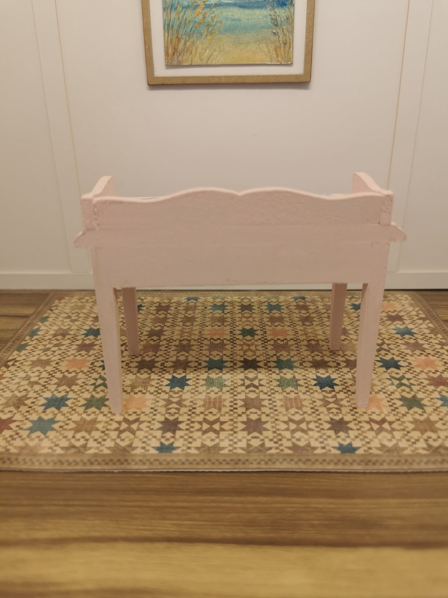 Desk in Pink Floral Print | 1:12th Scale