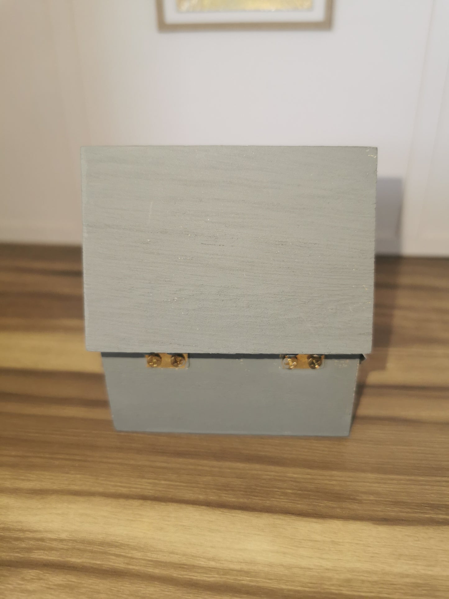 Grey Attic Wooden Chest | 1:12th Scale | Handmade