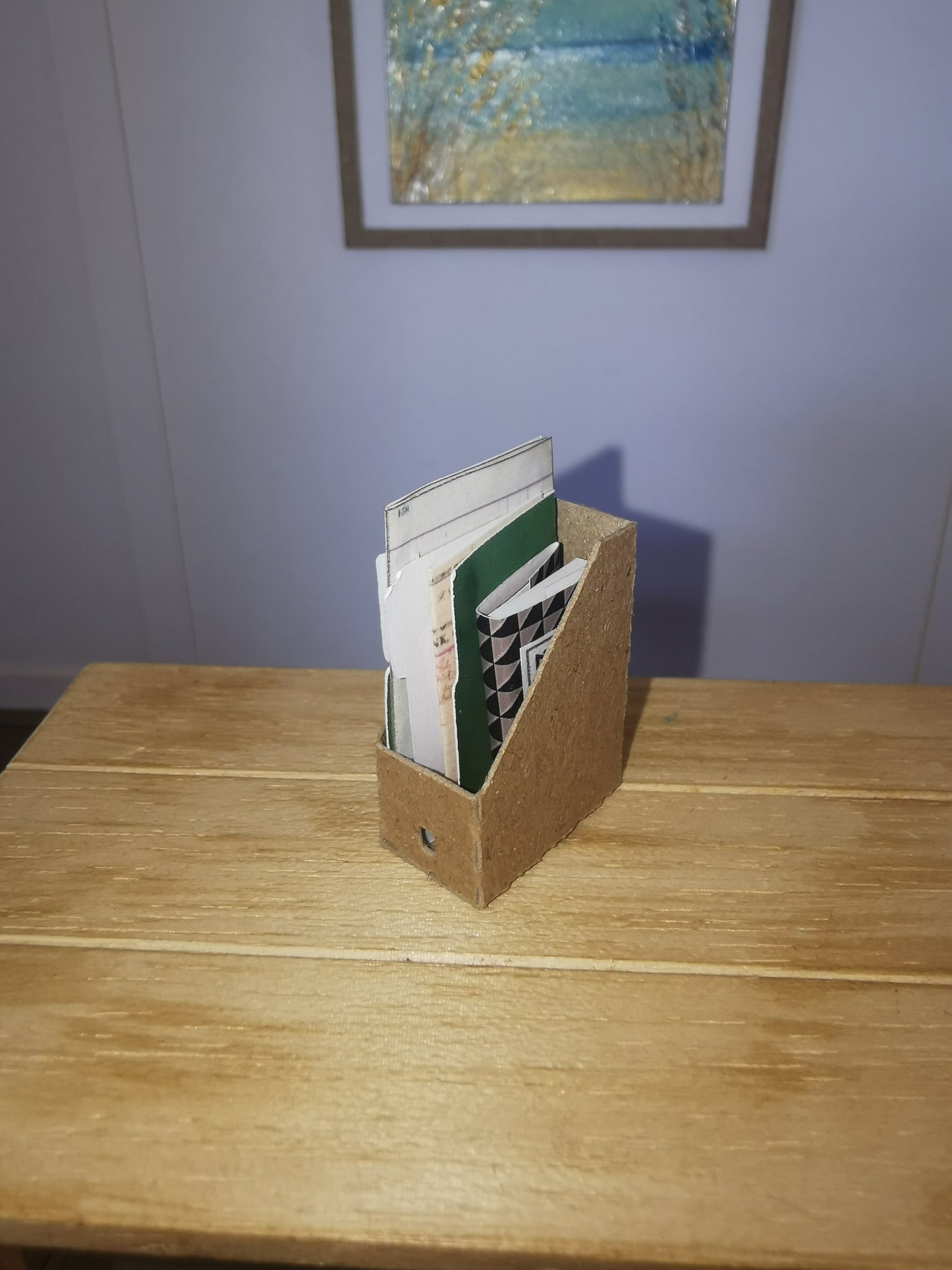 Box File with Documents | 1:12th Scale | Handmade
