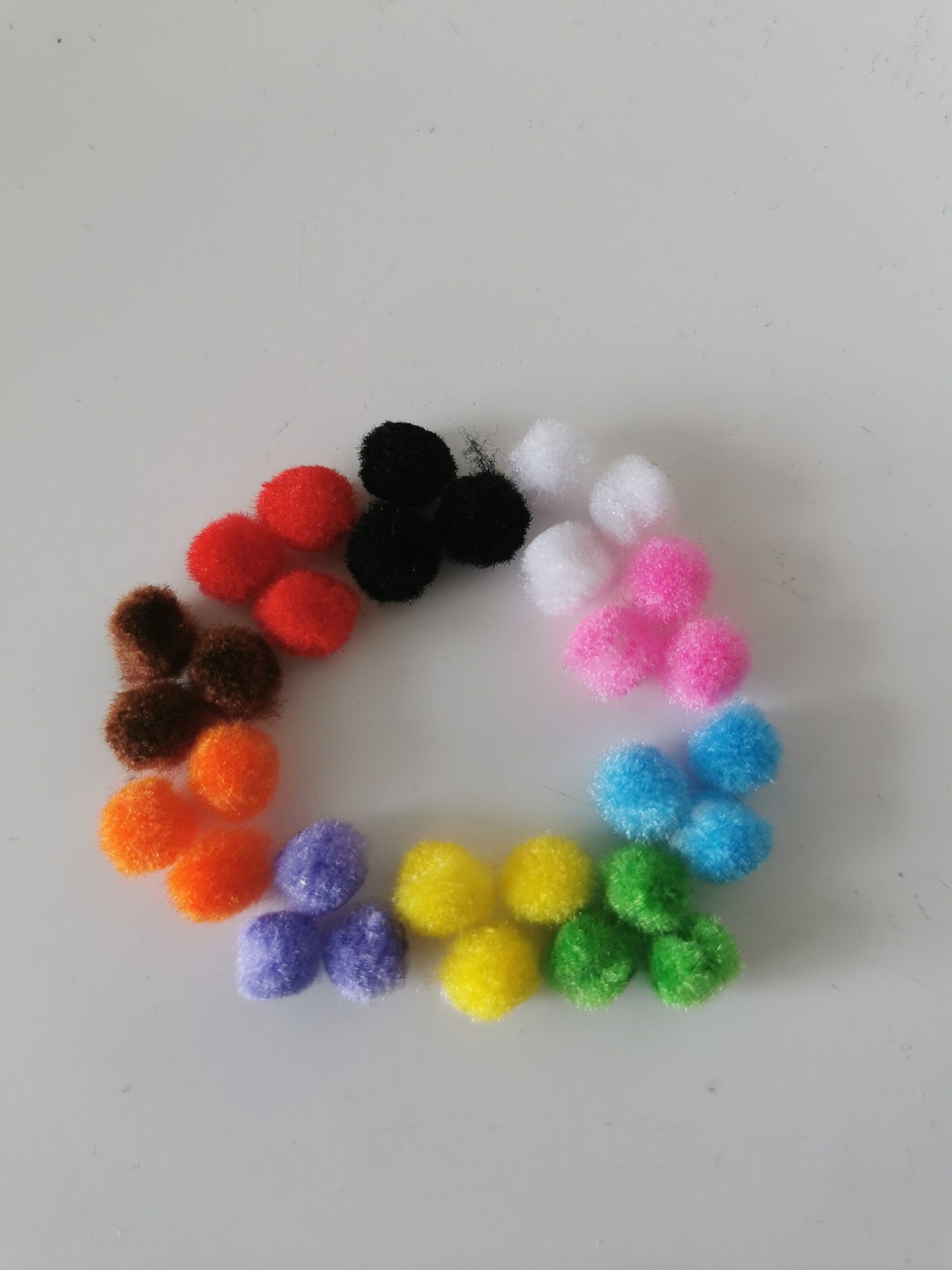 White/Choice Colour Pom Pom Garland | 1:12th Scale | Handmade - ZJ Miniatures