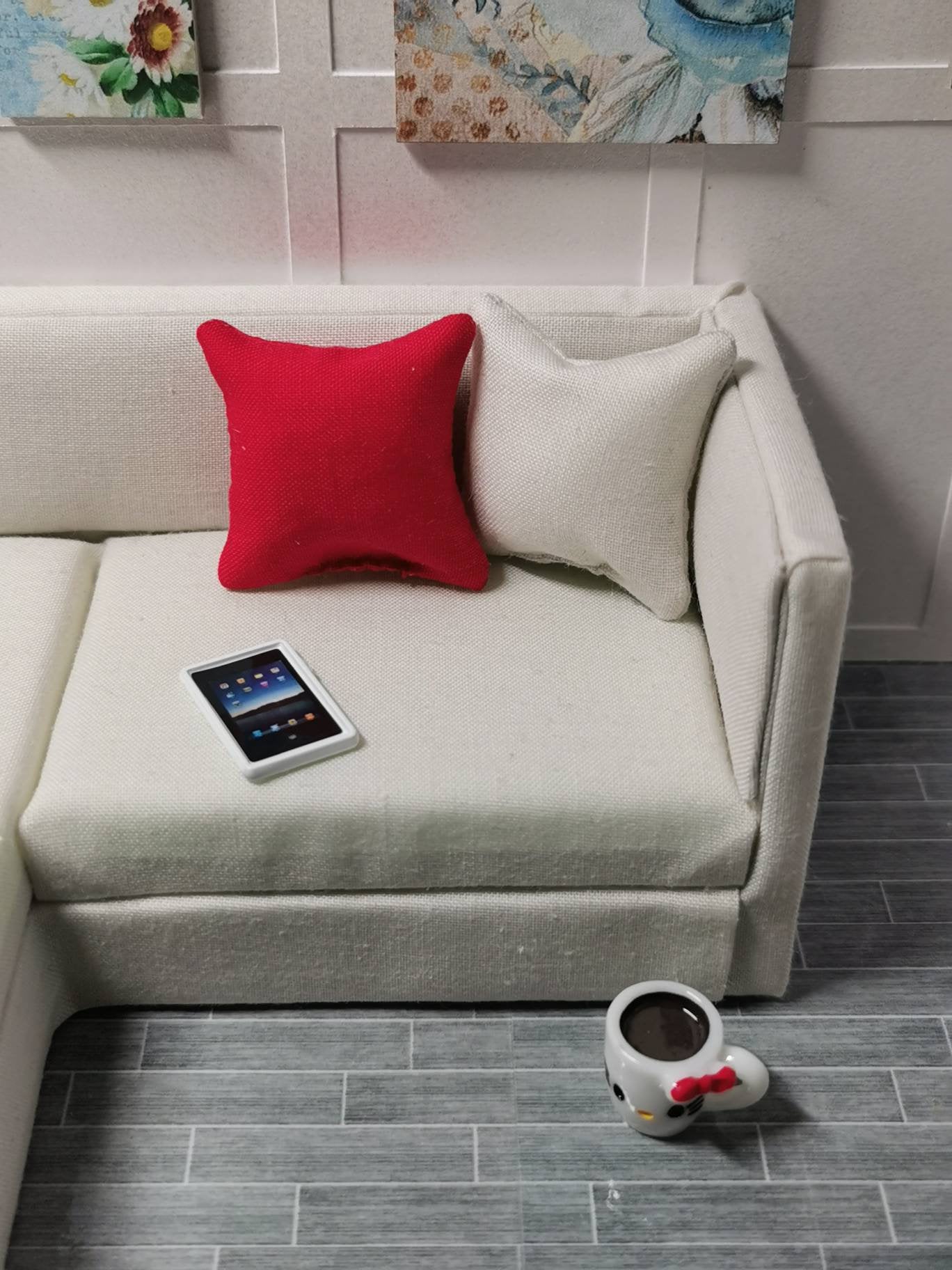 Plain Cushion | 1:12th Scale | Handmade - ZJ Miniatures