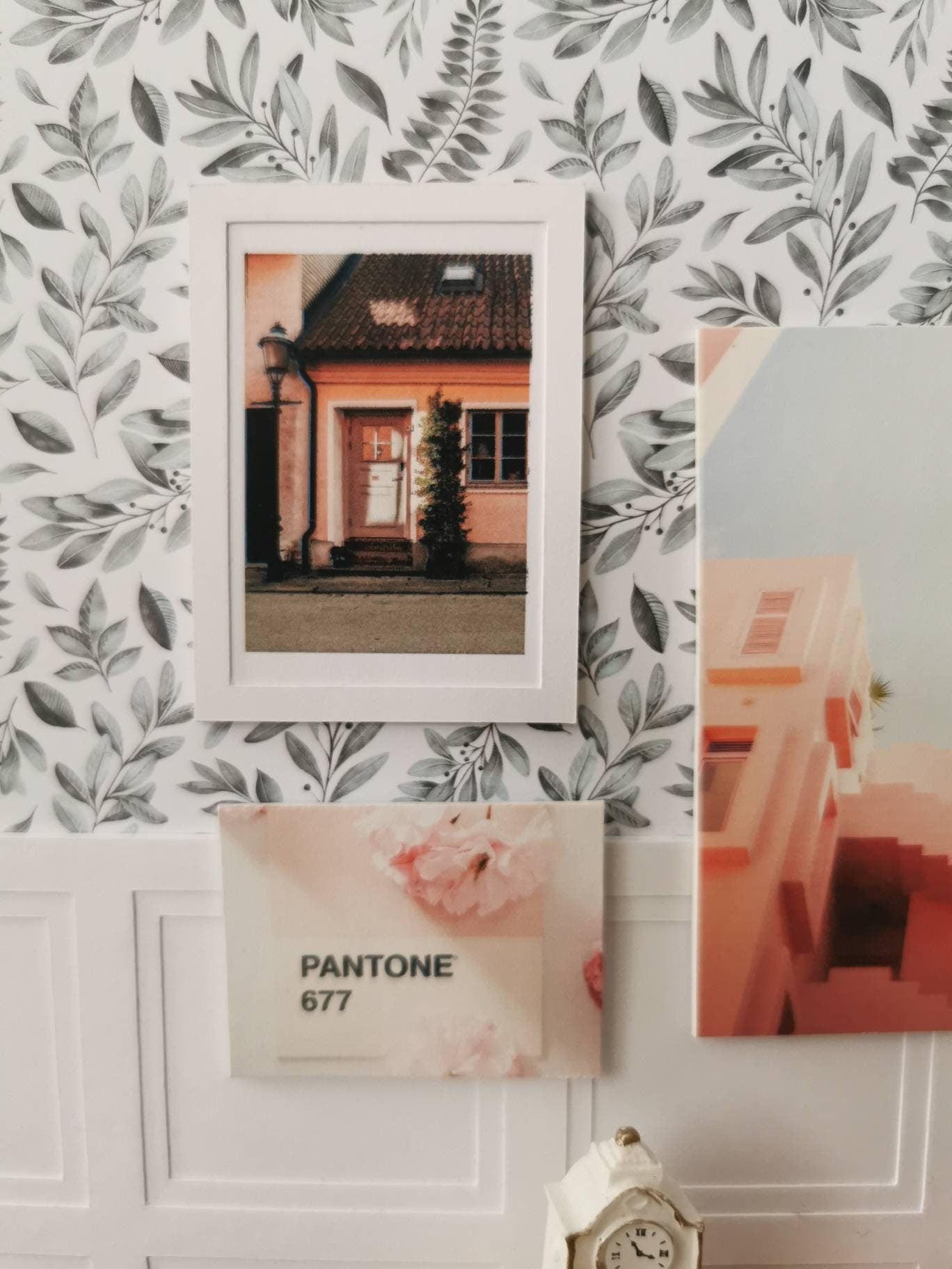 Pink House Wall Art Prints | Set of 6 | 1:12th Scale | Handmade - ZJ Miniatures