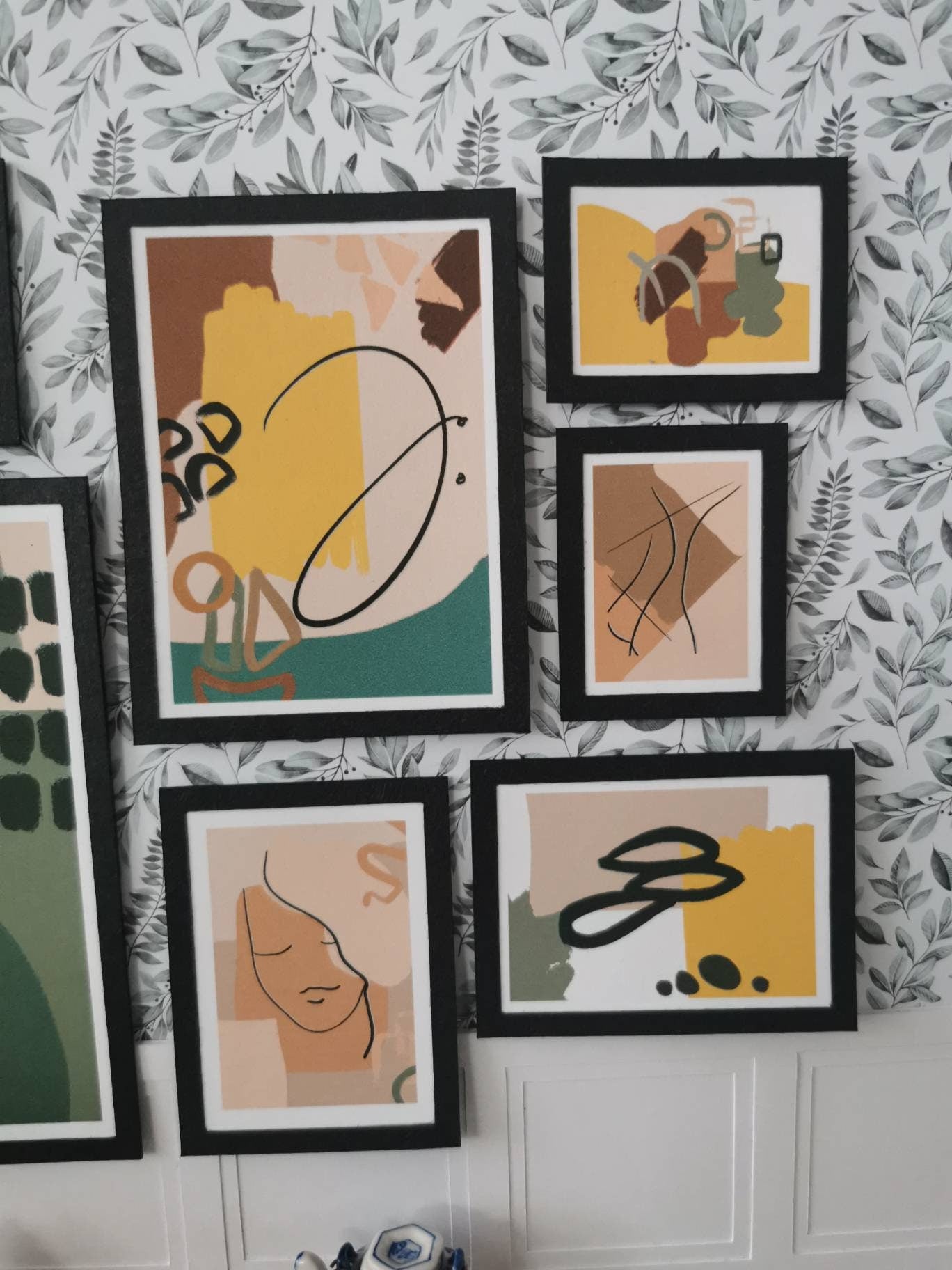 Abstract Wall Art Pictures | Set of 8 | 1:12th Scale | Handmade - ZJ Miniatures