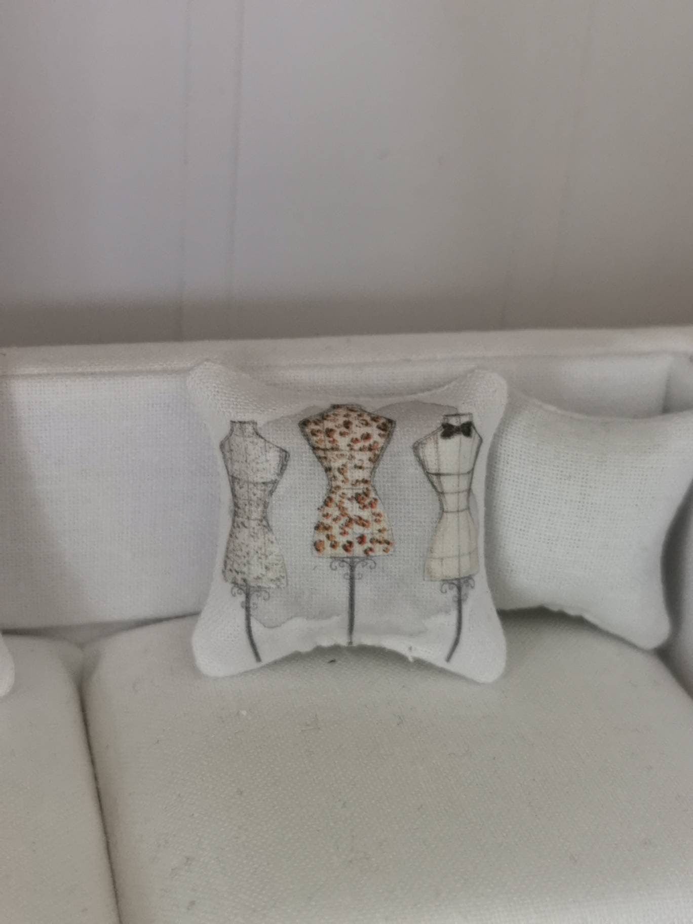 Mannequin Cushions | Set of 2 | 1:12th Scale | Handmade - ZJ Miniatures