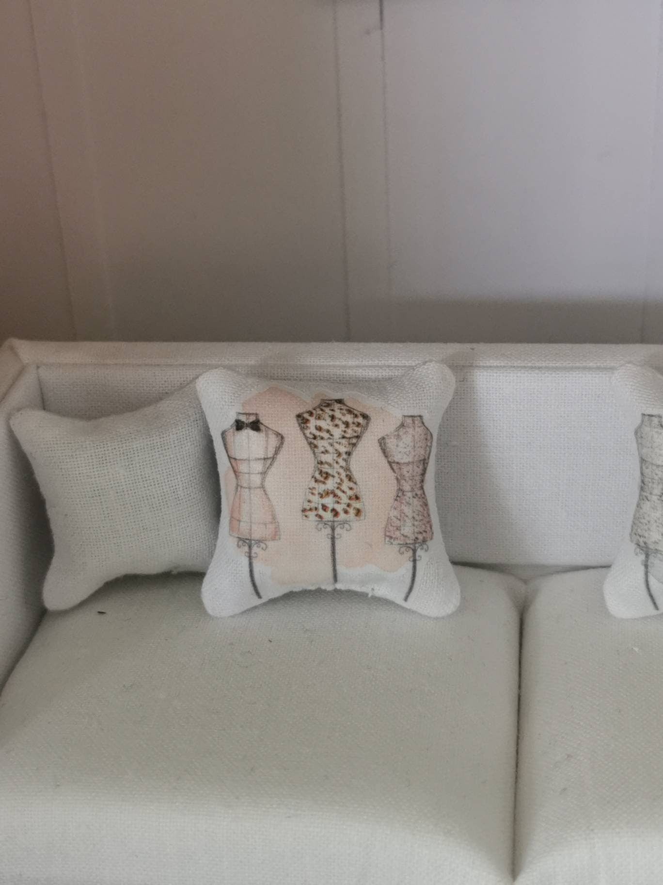 Mannequin Cushions | Set of 2 | 1:12th Scale | Handmade - ZJ Miniatures