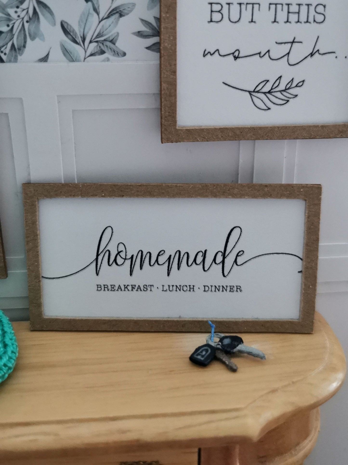 Around The House Quote Wall Art Pictures | Set of 6 | 1:12th Scale | Handmade - ZJ Miniatures