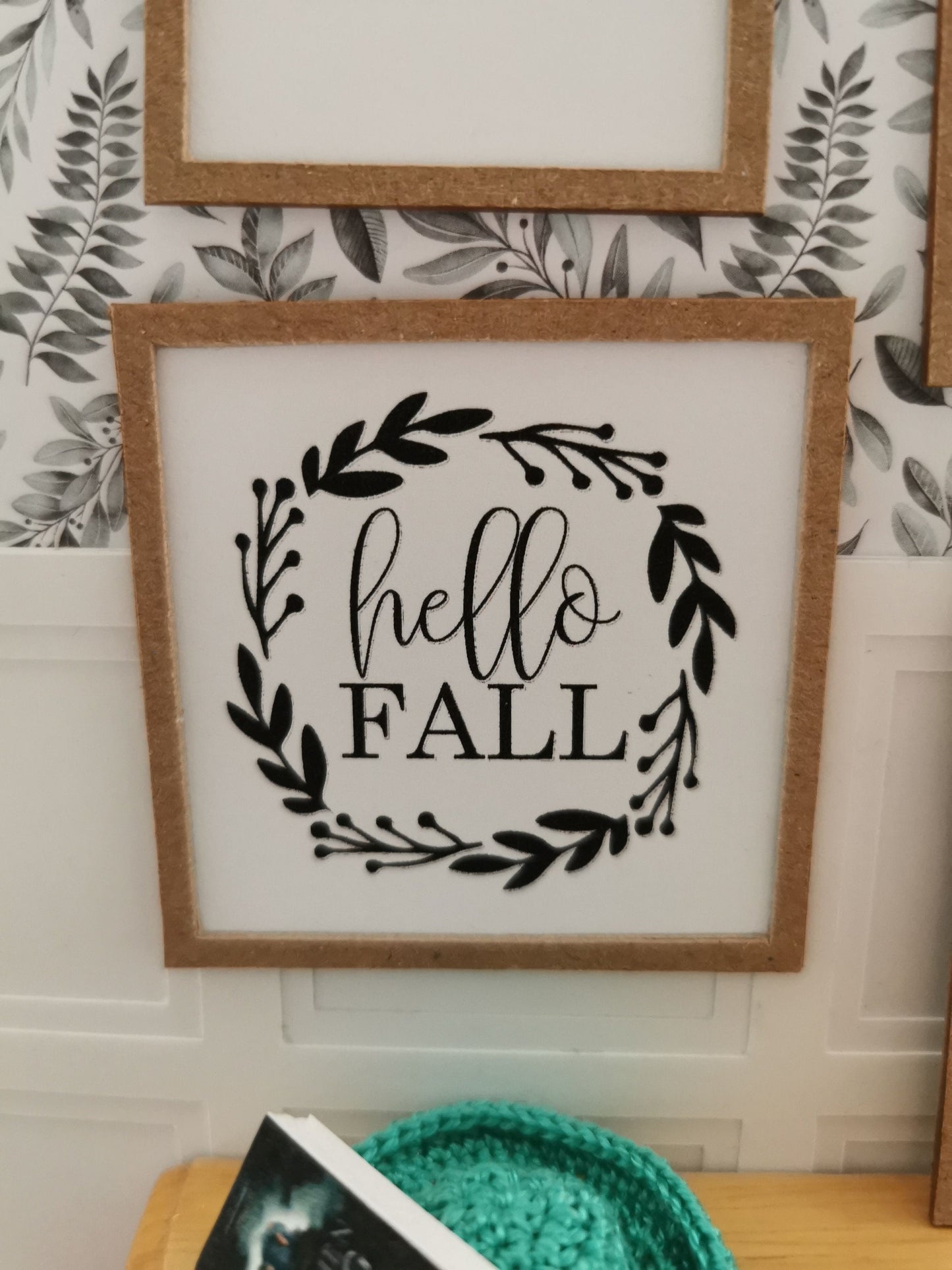 Autumn Quote Wall Art Pictures | Set of 5 | 1:12th Scale | Handmade - ZJ Miniatures