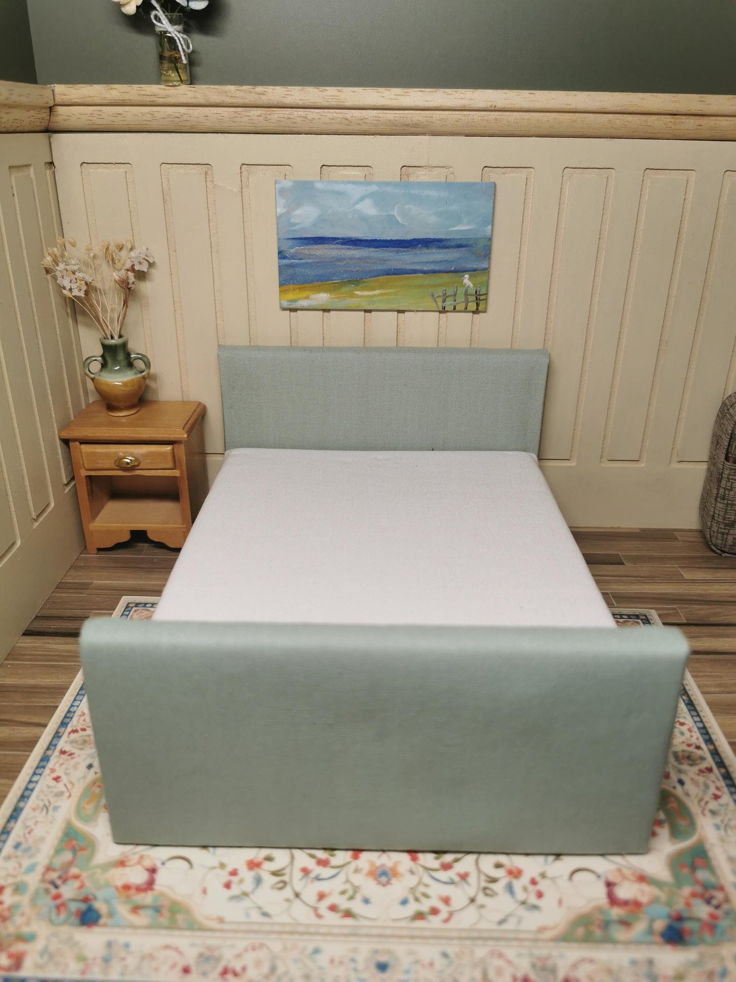 Dolls House Double Bed | 1:12th Scale | Handmade