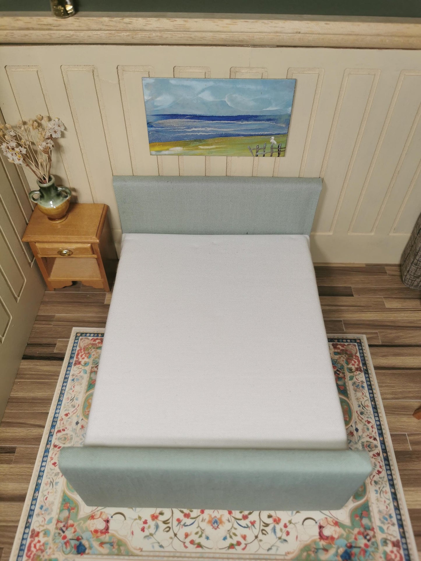 Dolls House Double Bed | 1:12th Scale | Handmade