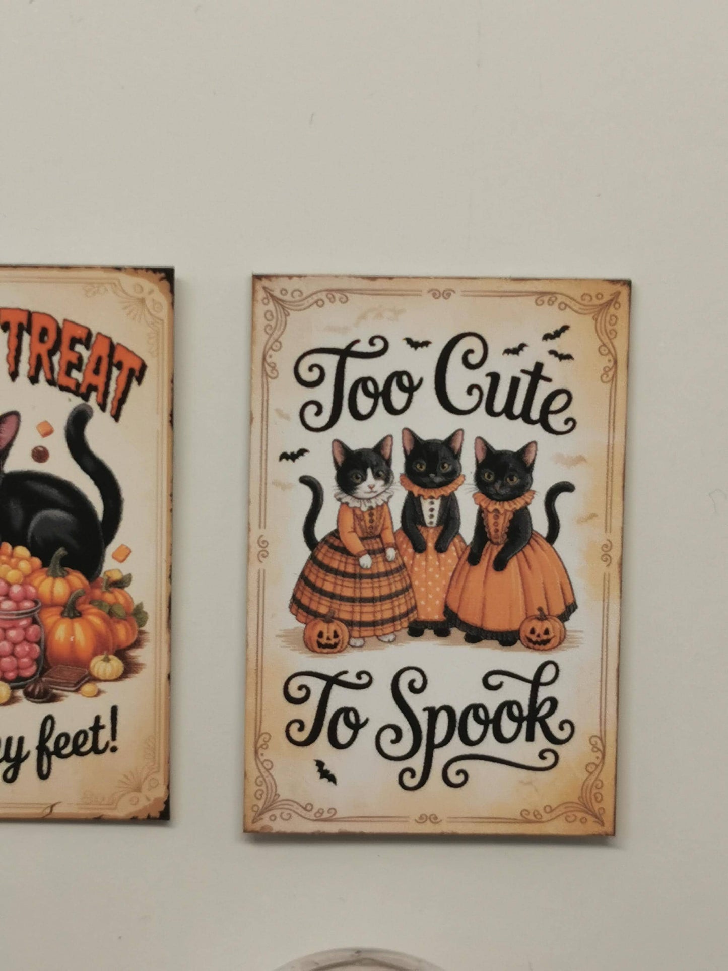 Dolls House Vintage Halloween Wall Art Prints | Set of 3 | 1:12th Scale | Handmade | HW6