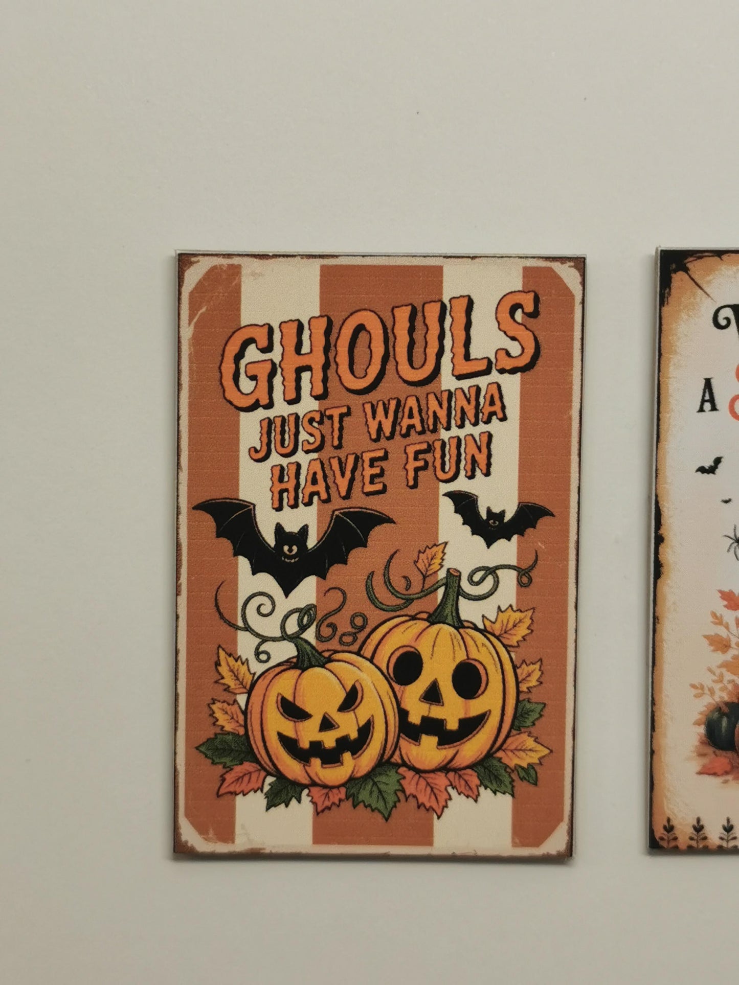 Dolls House Vintage Halloween Wall Art Prints | Set of 3 | 1:12th Scale | Handmade | HW3