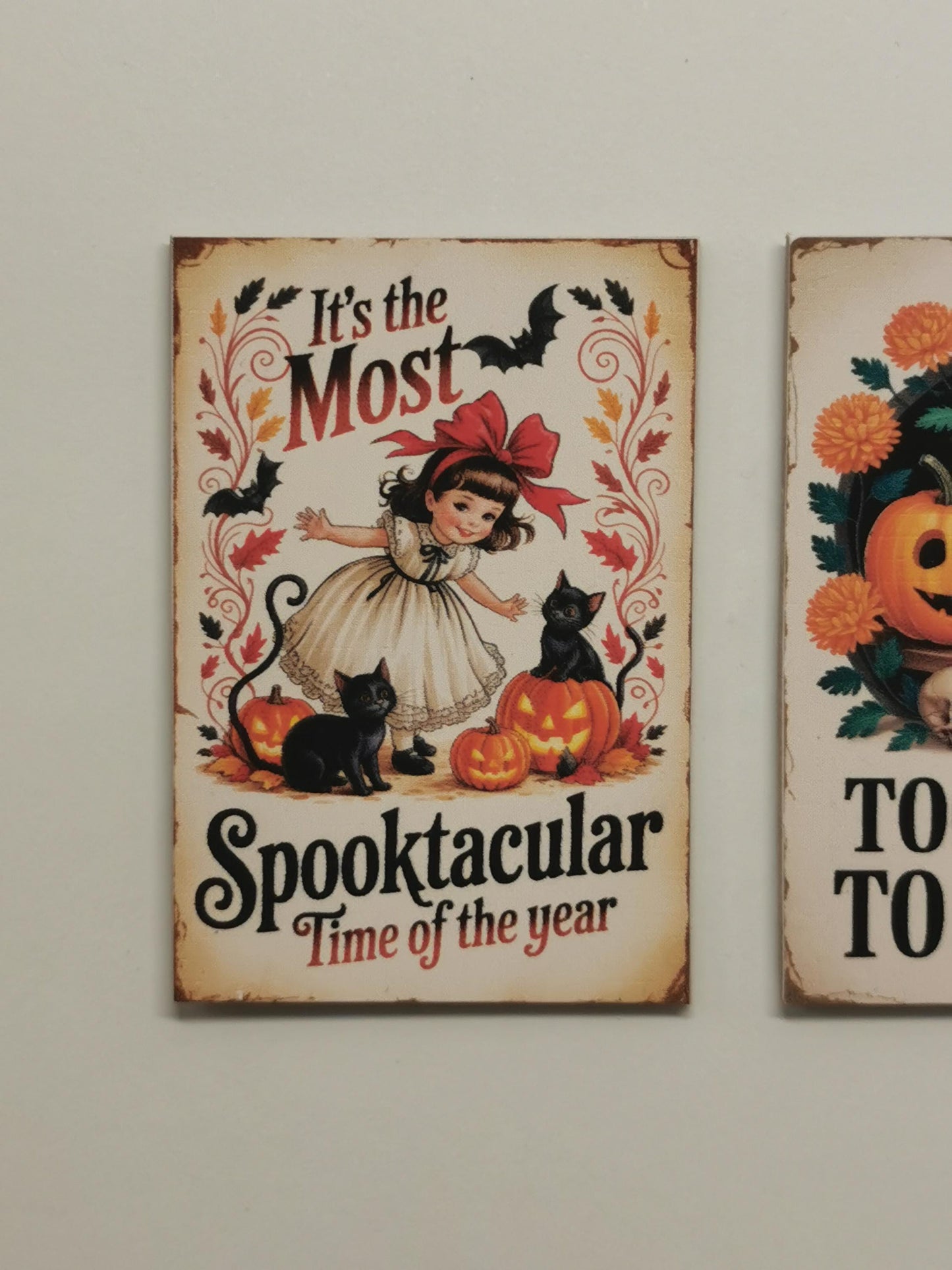 Dolls House Vintage Halloween Wall Art Prints | Set of 3 | 1:12th Scale | Handmade | HW5