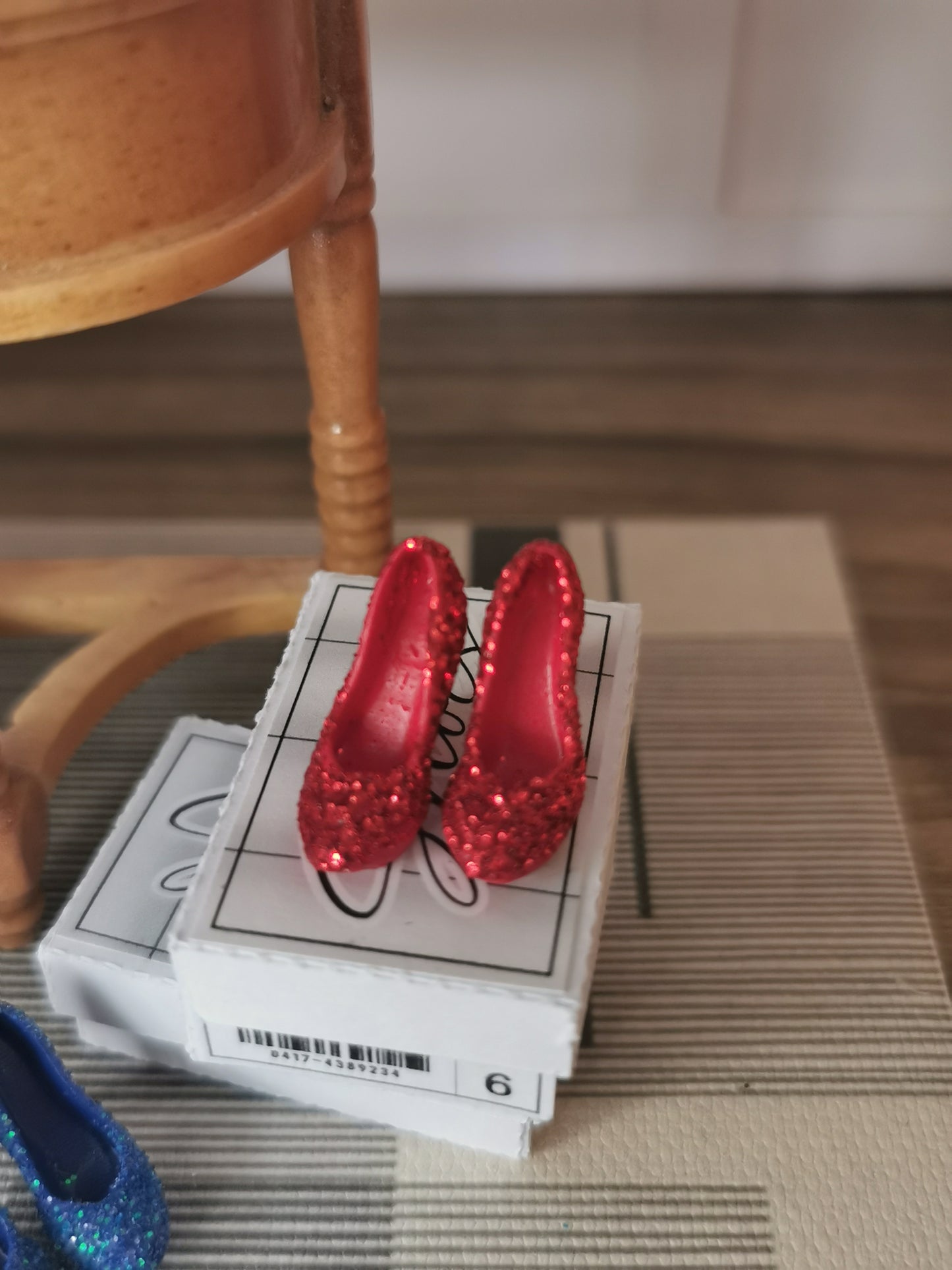 Glitter Heeled Platform Shoes with Box | 1:12th Scale | Handmade