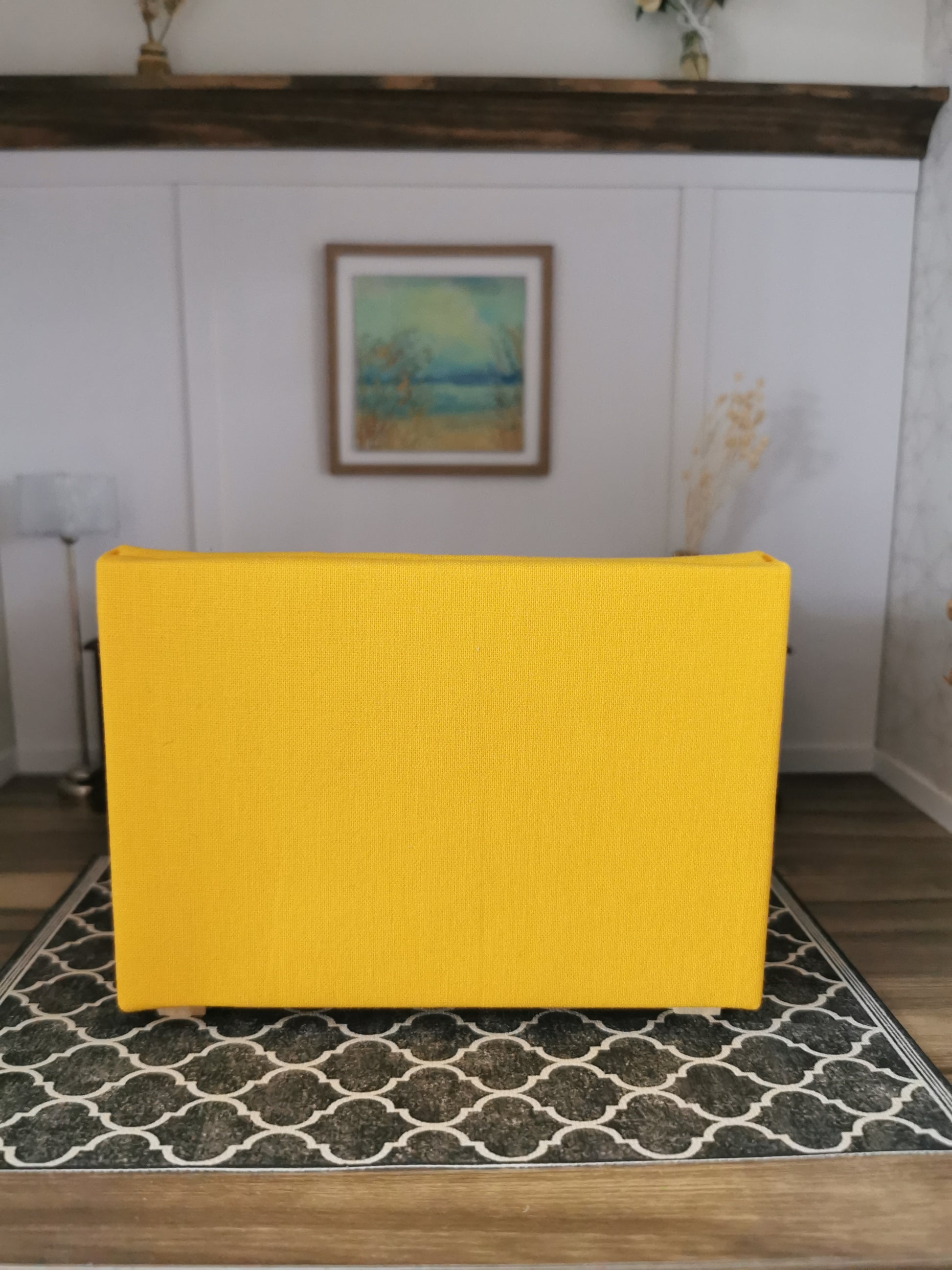 Double Bed with Tufted Headboard | 1:12th Scale | Made To Order | Handmade - ZJ Miniatures