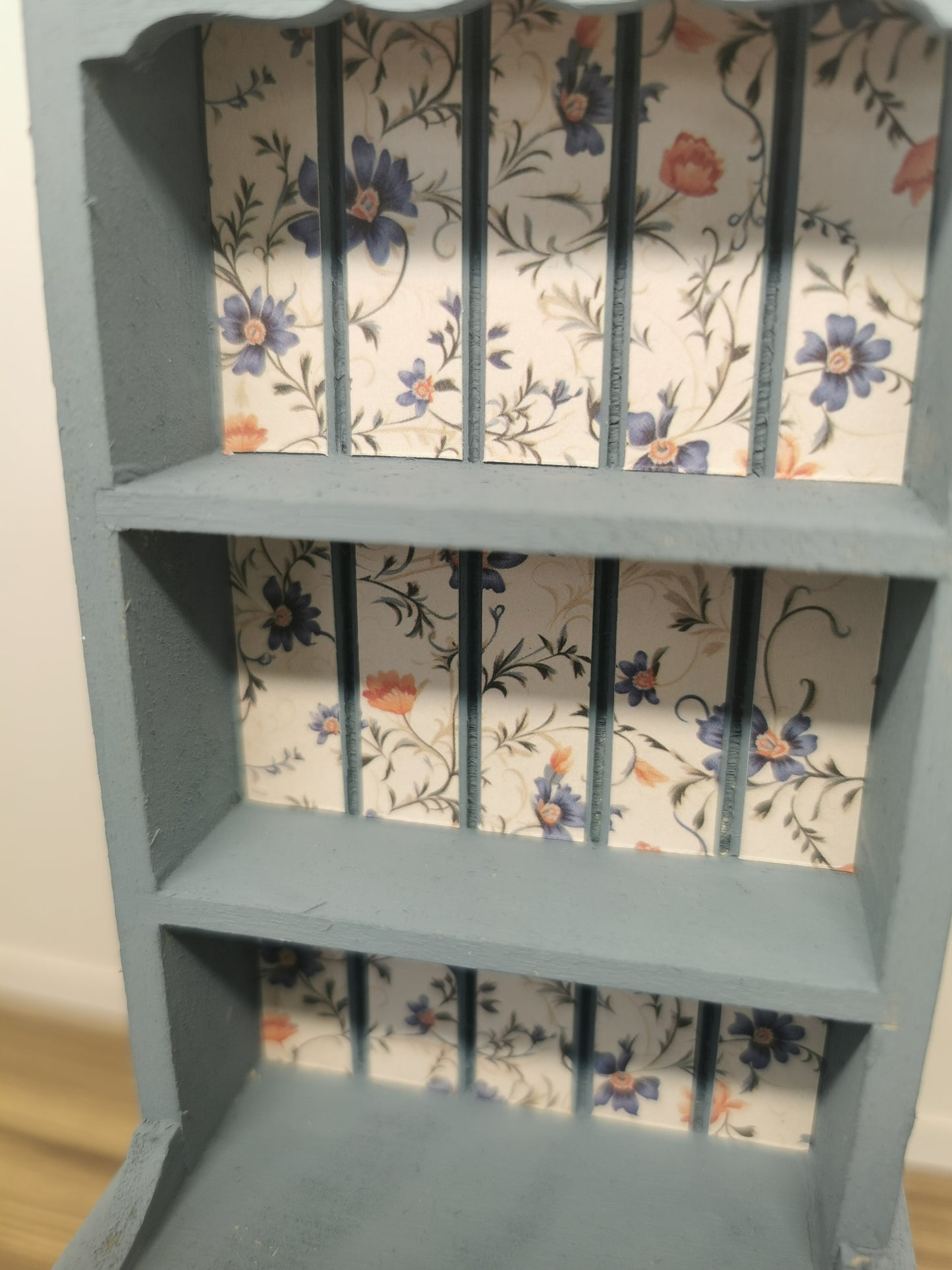 Blue Floral Dresser | 1:12th Scale | Hand Finished