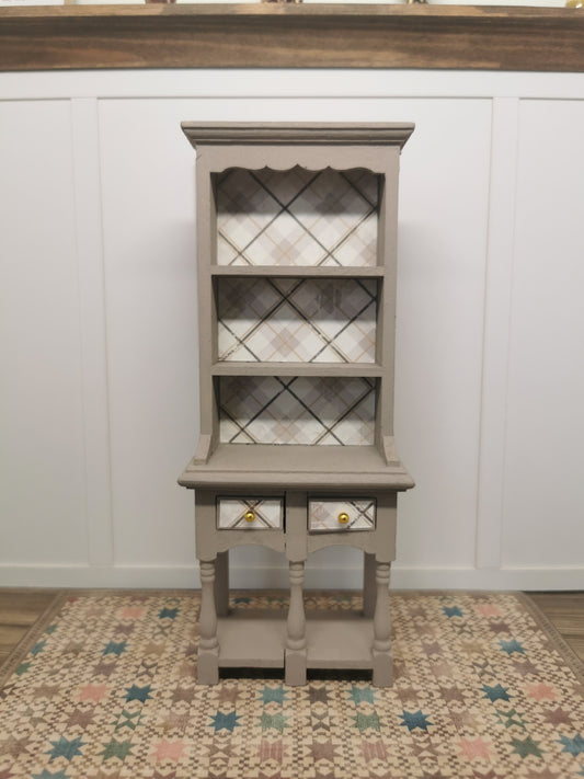 Grey Check Dresser | 1:12th Scale | Hand Finished