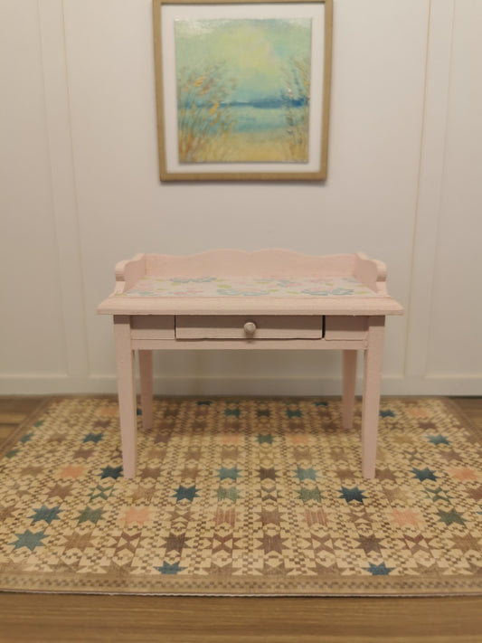 Desk in Pink Floral Print | 1:12th Scale