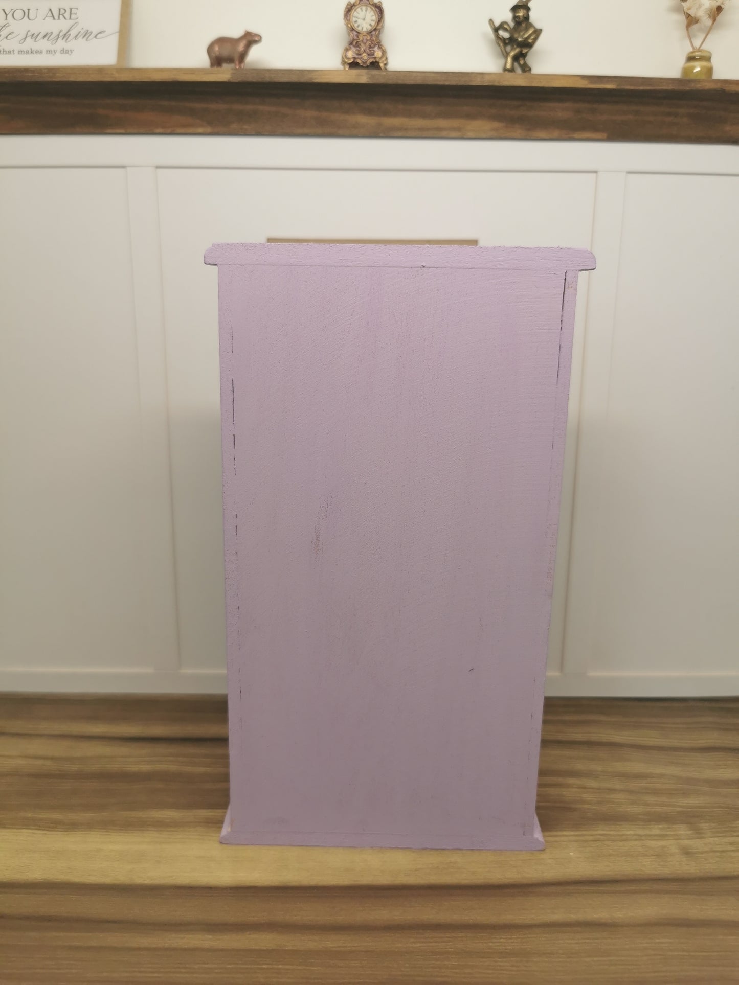 Purple Bookcase with Floral Print | 1:12th Scale | Hand Finished