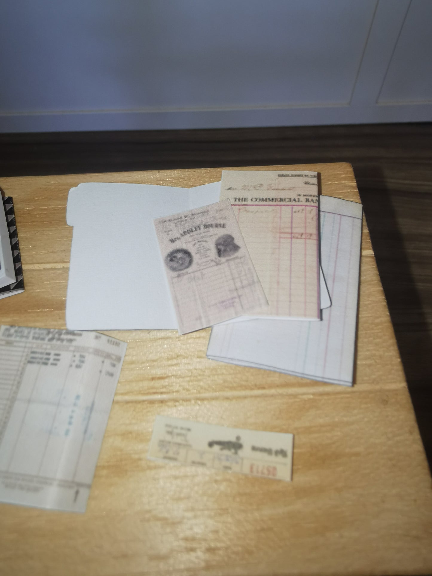 Box File with Documents | 1:12th Scale | Handmade