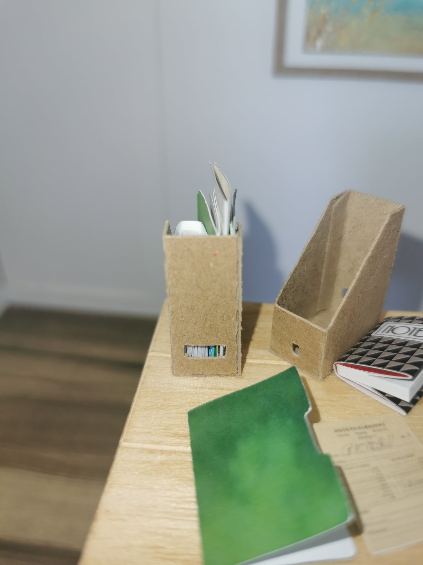 Box File with Documents | 1:12th Scale | Handmade