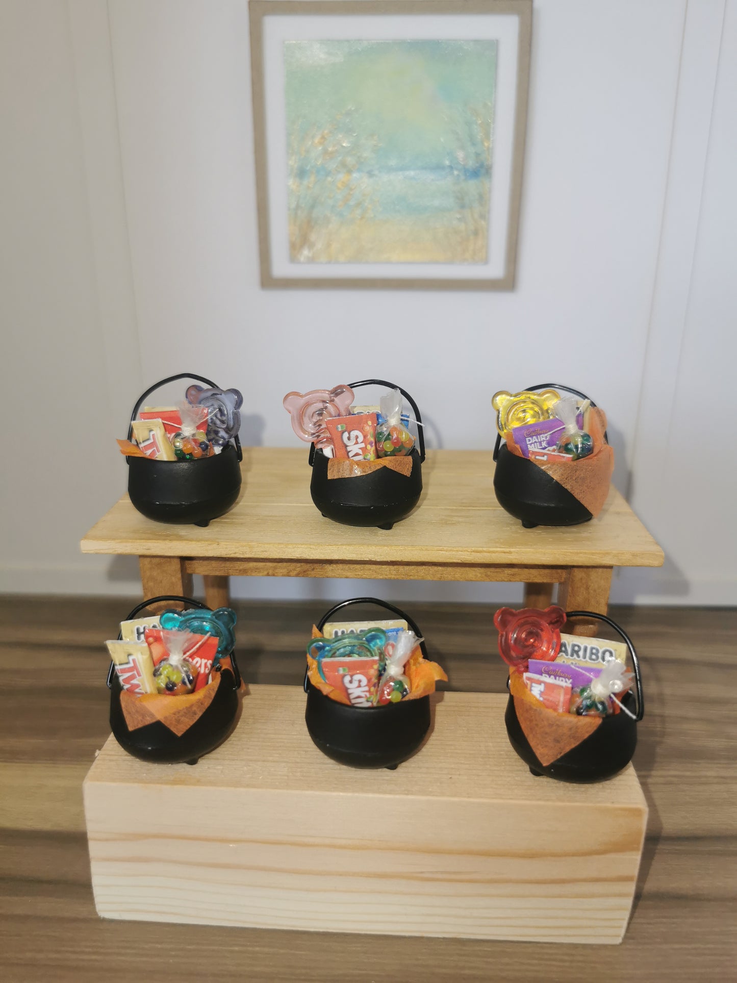 Candy Cauldron For Trick or Treat | 1:12th Scale | Handmade