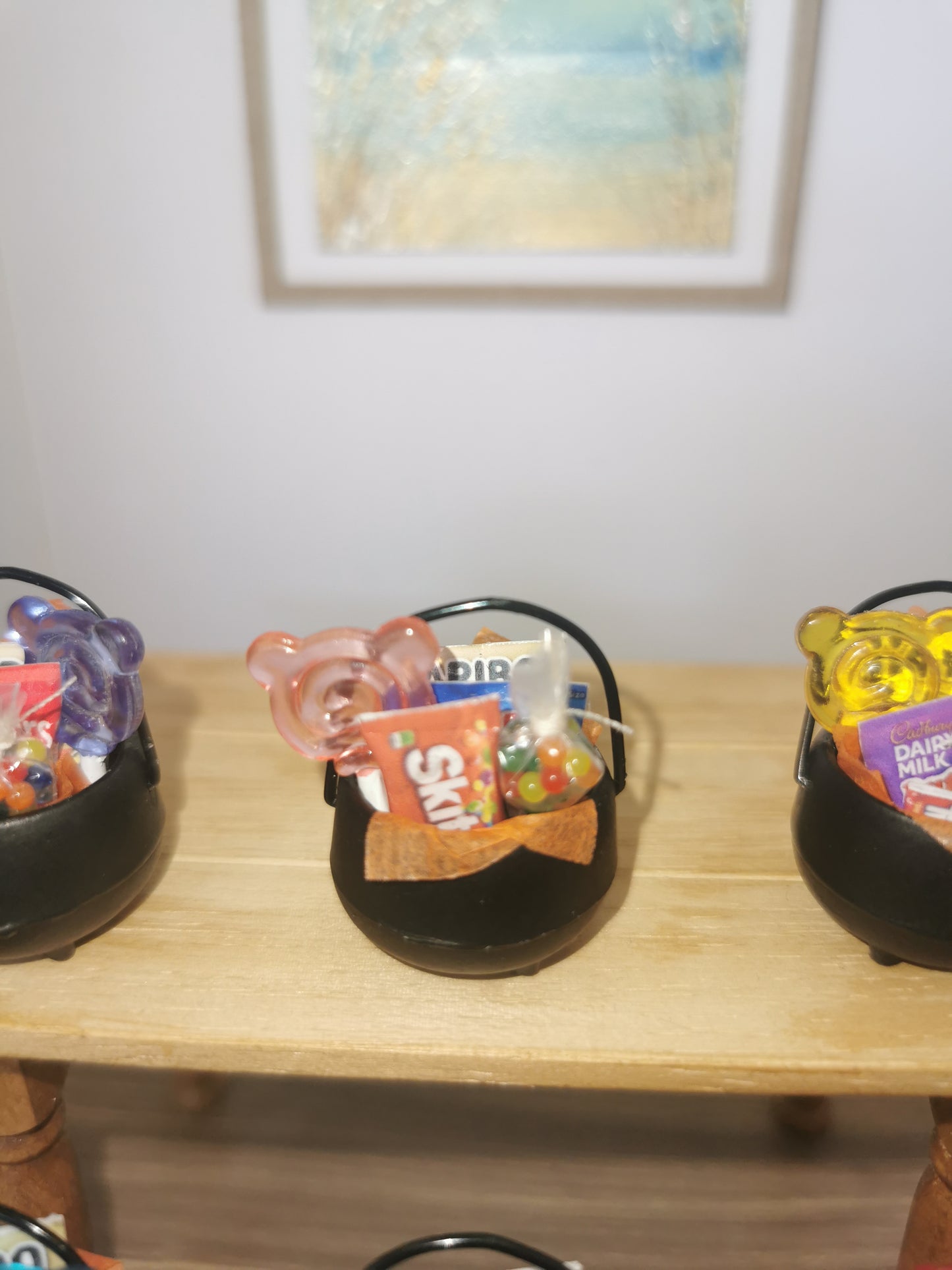 Candy Cauldron For Trick or Treat | 1:12th Scale | Handmade