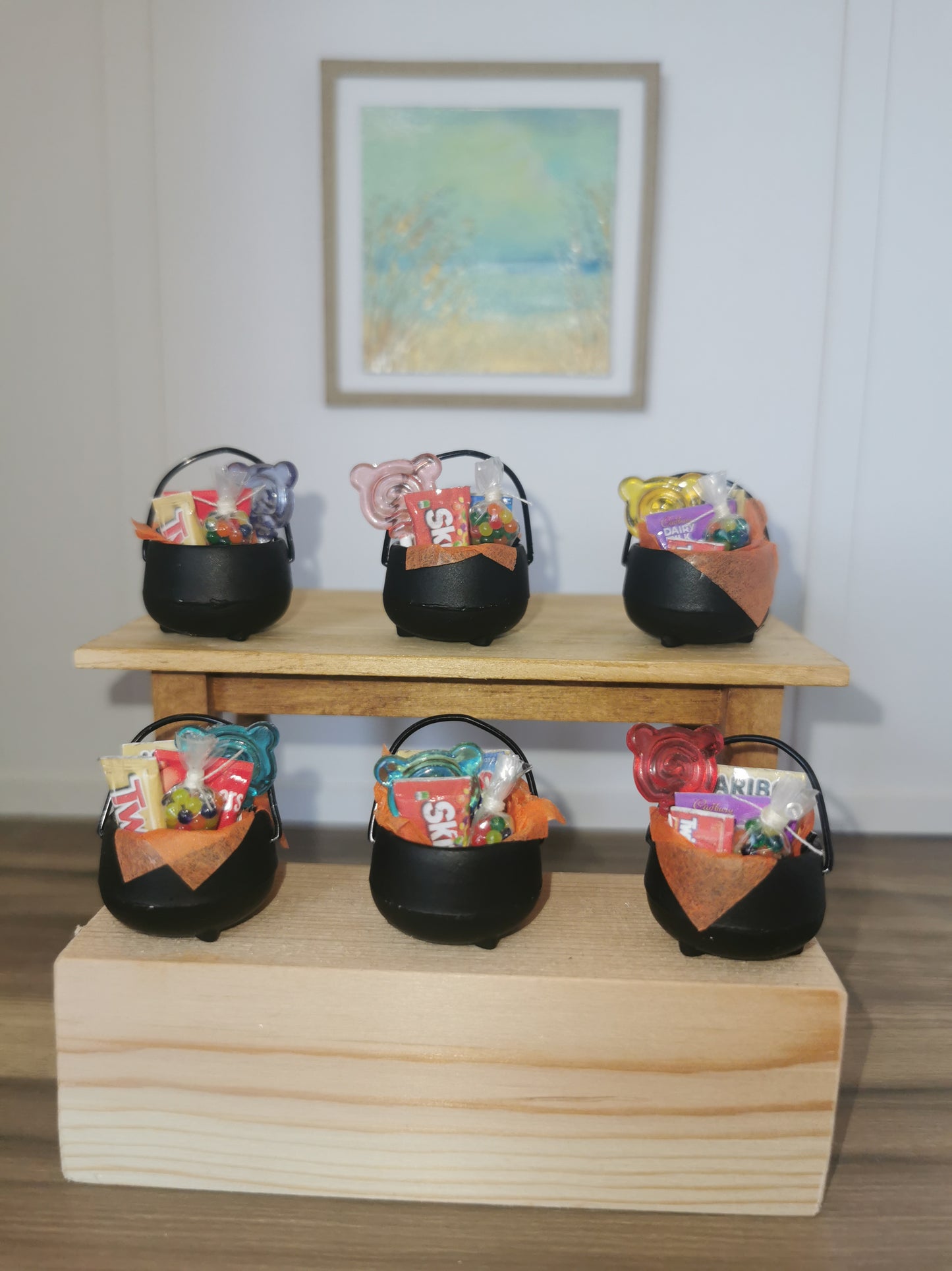 Candy Cauldron For Trick or Treat | 1:12th Scale | Handmade