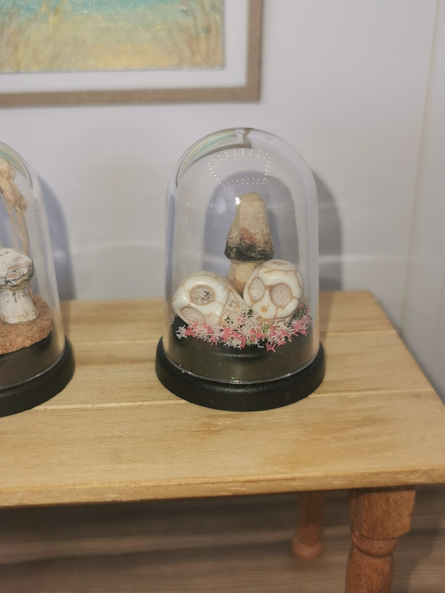 Mushrooms & Skulls In A Dome | 1:12th Scale | Hand Finished