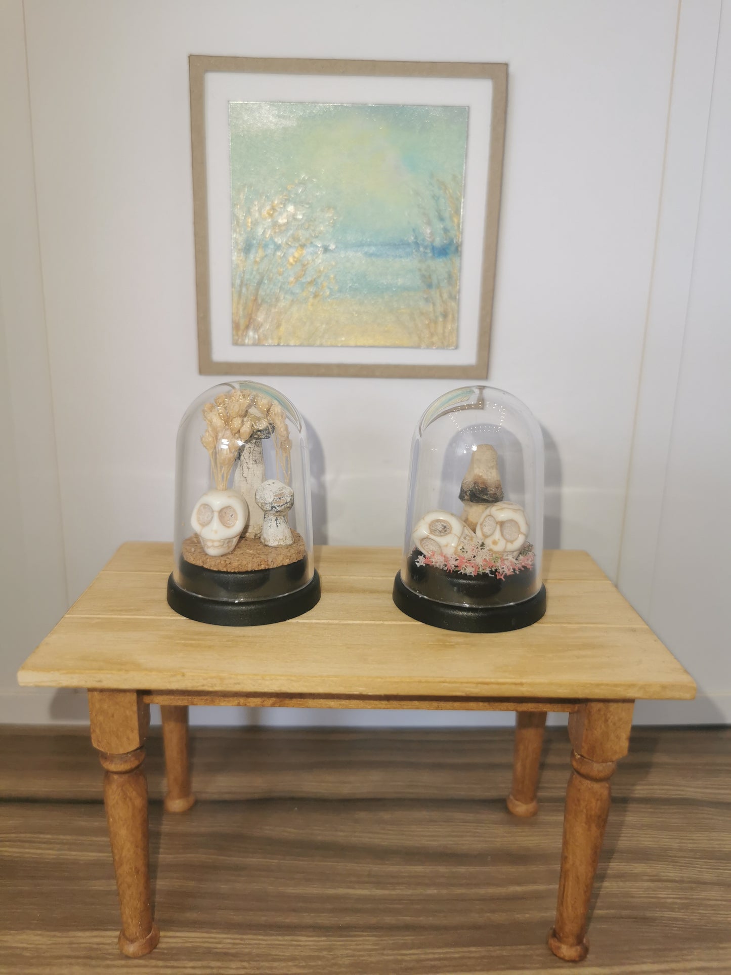 Mushrooms & Skulls In A Dome | 1:12th Scale | Hand Finished