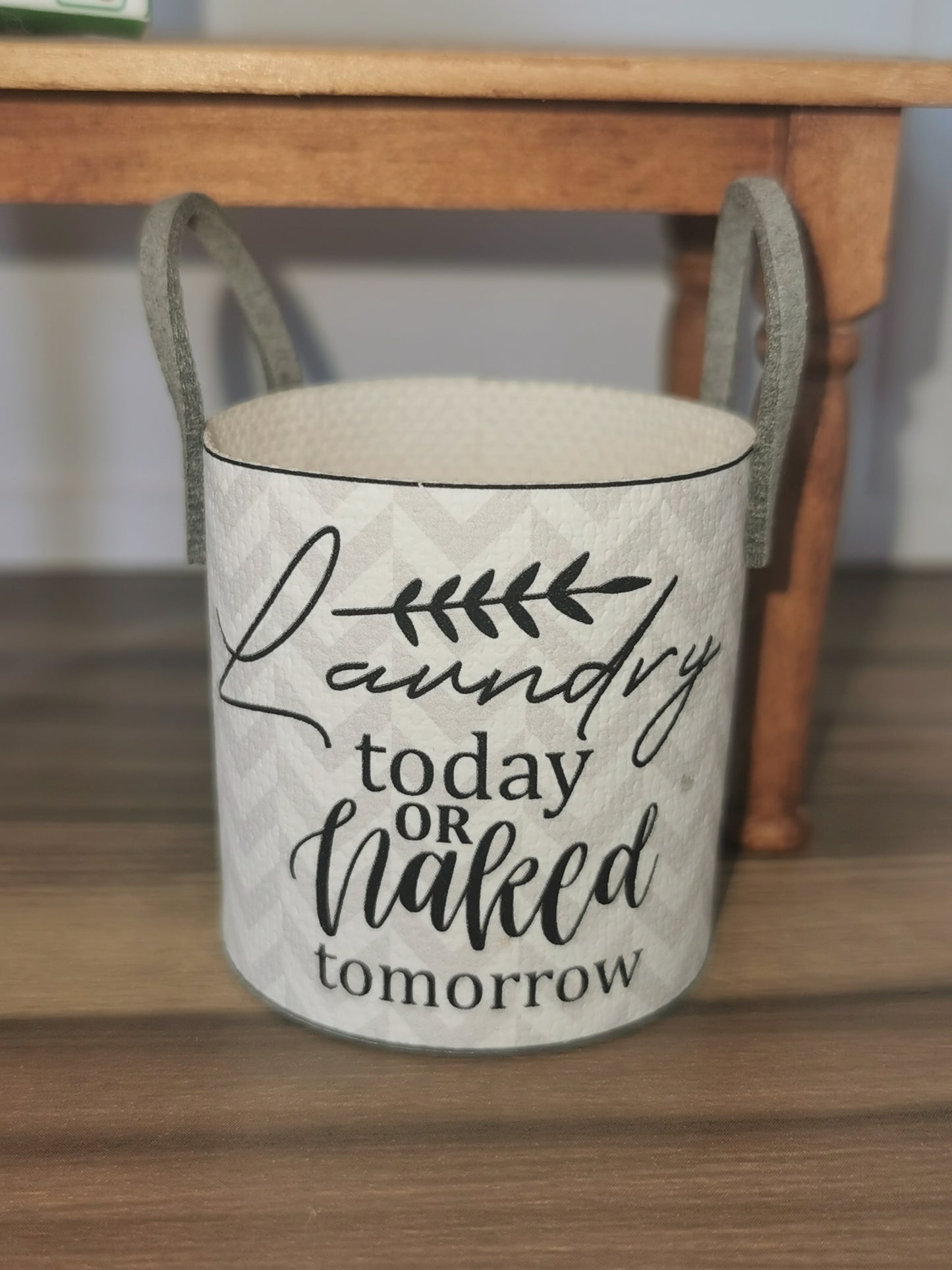 Laundry Today or Naked Tomorrow Laundry Basket | 1:12th Scale | Handmade