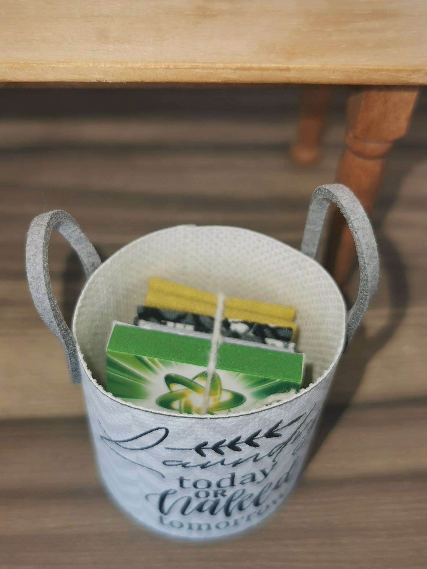 Laundry Today or Naked Tomorrow Laundry Basket | 1:12th Scale | Handmade