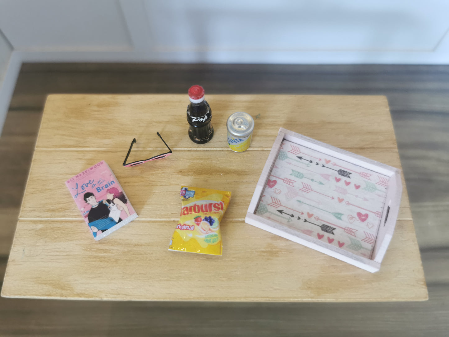 Reading Tray in Pink | 1:12th Scale | Handmade