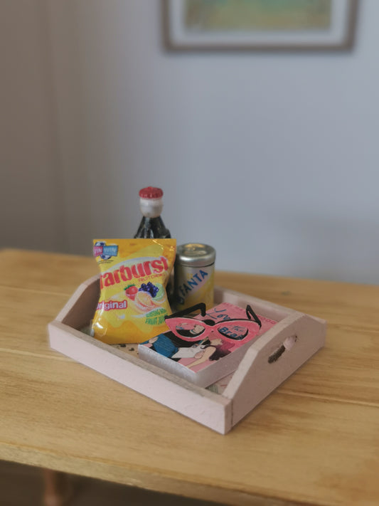 Reading Tray in Pink | 1:12th Scale | Handmade