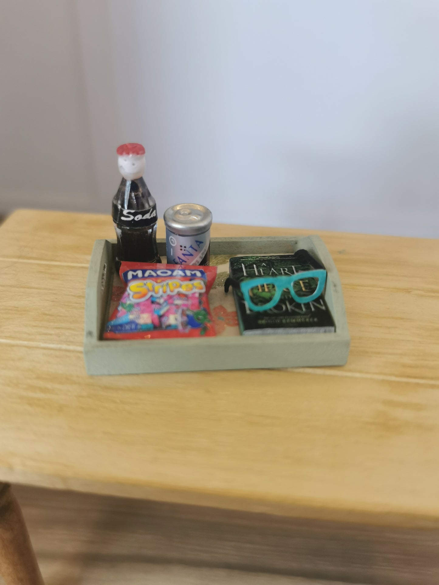 Reading Tray in Green | 1:12th Scale | Handmade