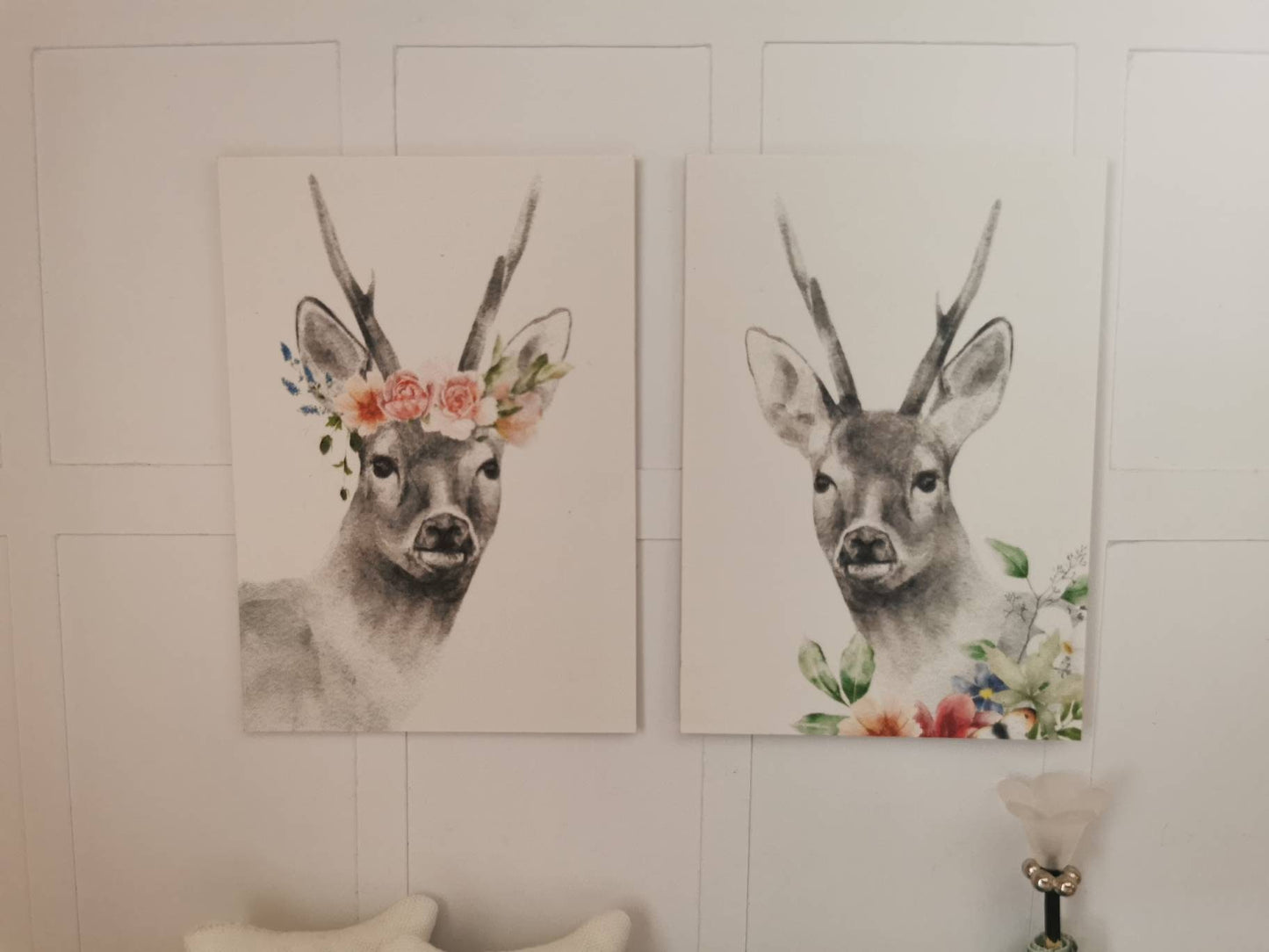 Doe Wall Art Prints | Set of 2 | 1:12th Scale | Handmade - ZJ Miniatures 