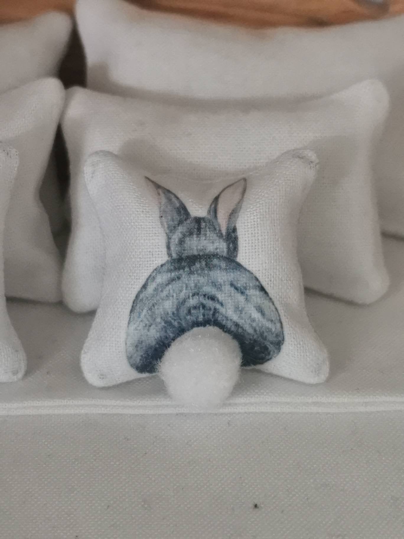 Rabbit Cushions | Set of 2 | 1:12th Scale | Handmade - ZJ Miniatures 