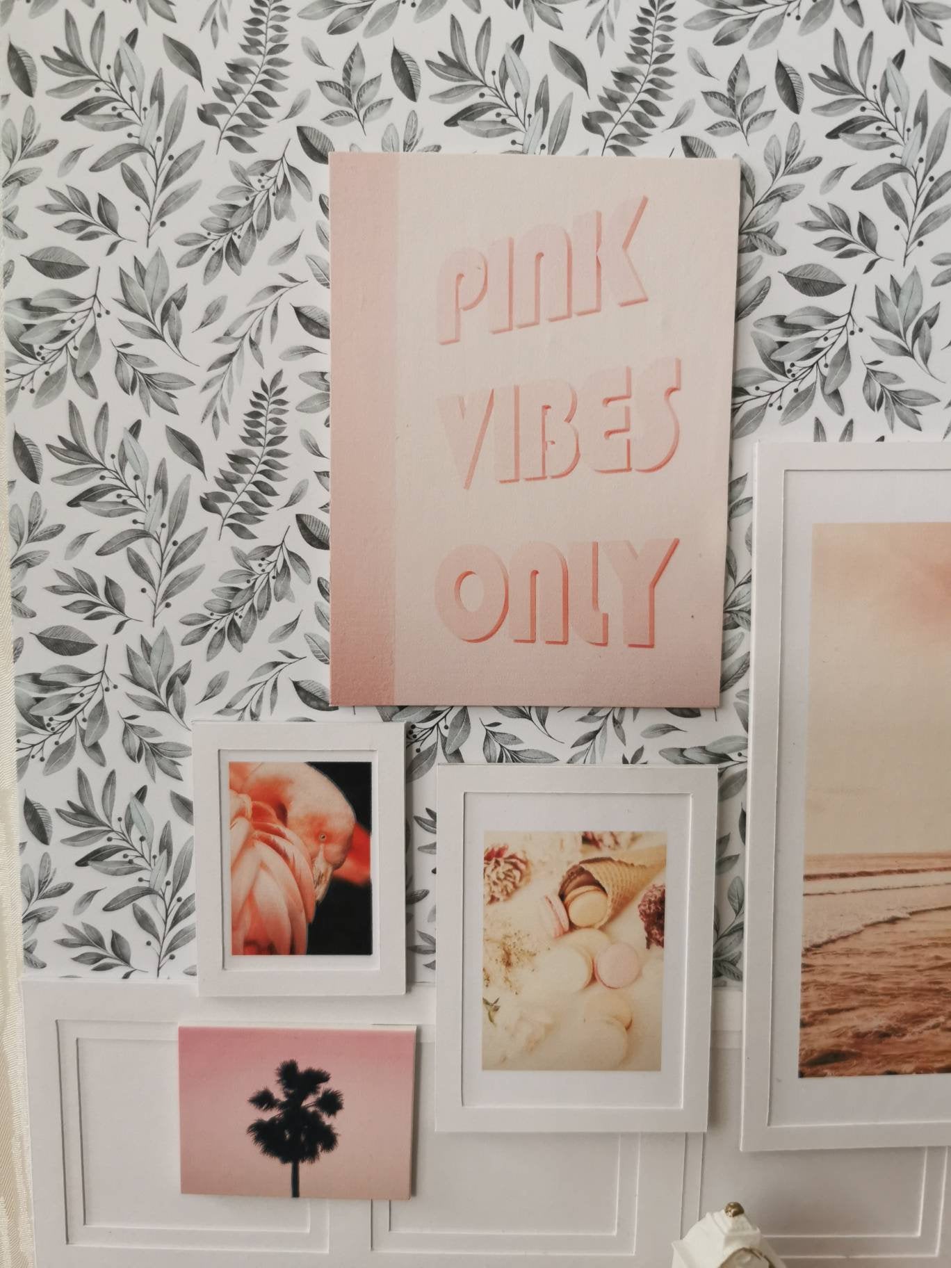 Pink Wall Art Prints | Set of 9 | 1:12th Scale | Handmade