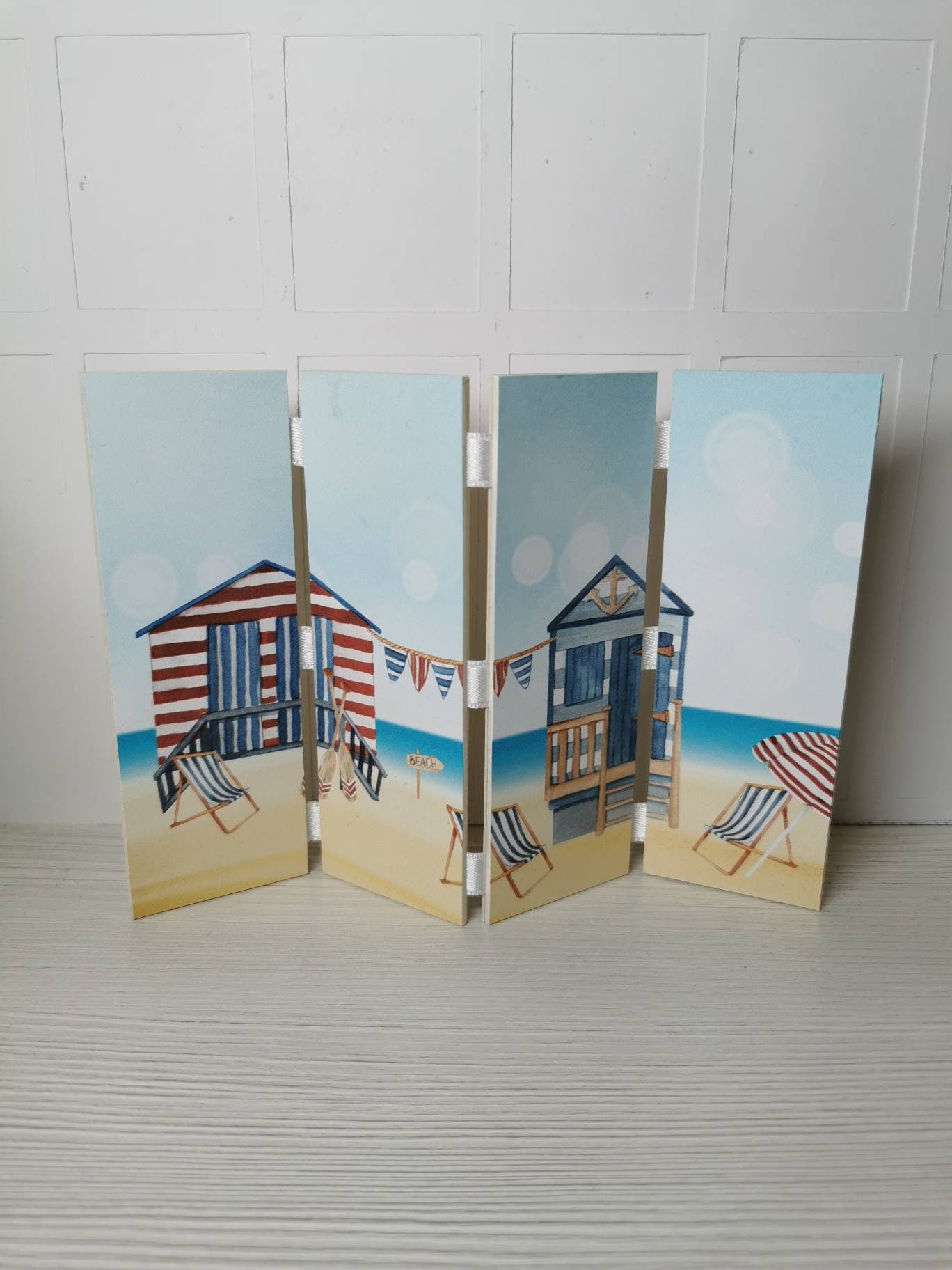 Seaside Hut Folding Screen | 1:12th Scale | Handmade - ZJ Miniatures 