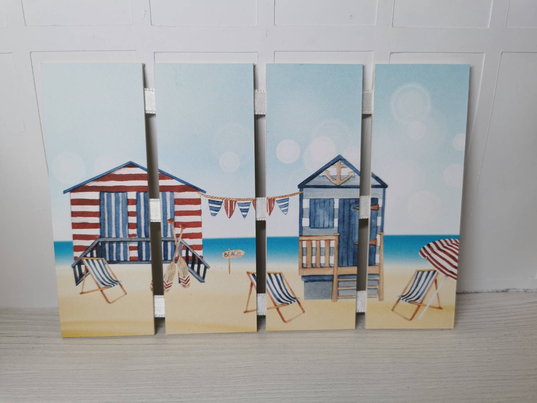 Seaside Hut Folding Screen | 1:12th Scale | Handmade - ZJ Miniatures 