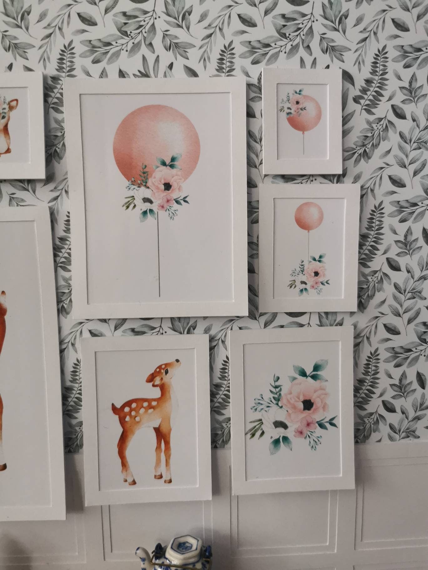 Deer Wall Art Pictures | Set of 8 | 1:12th Scale | Handmade - ZJ Miniatures 