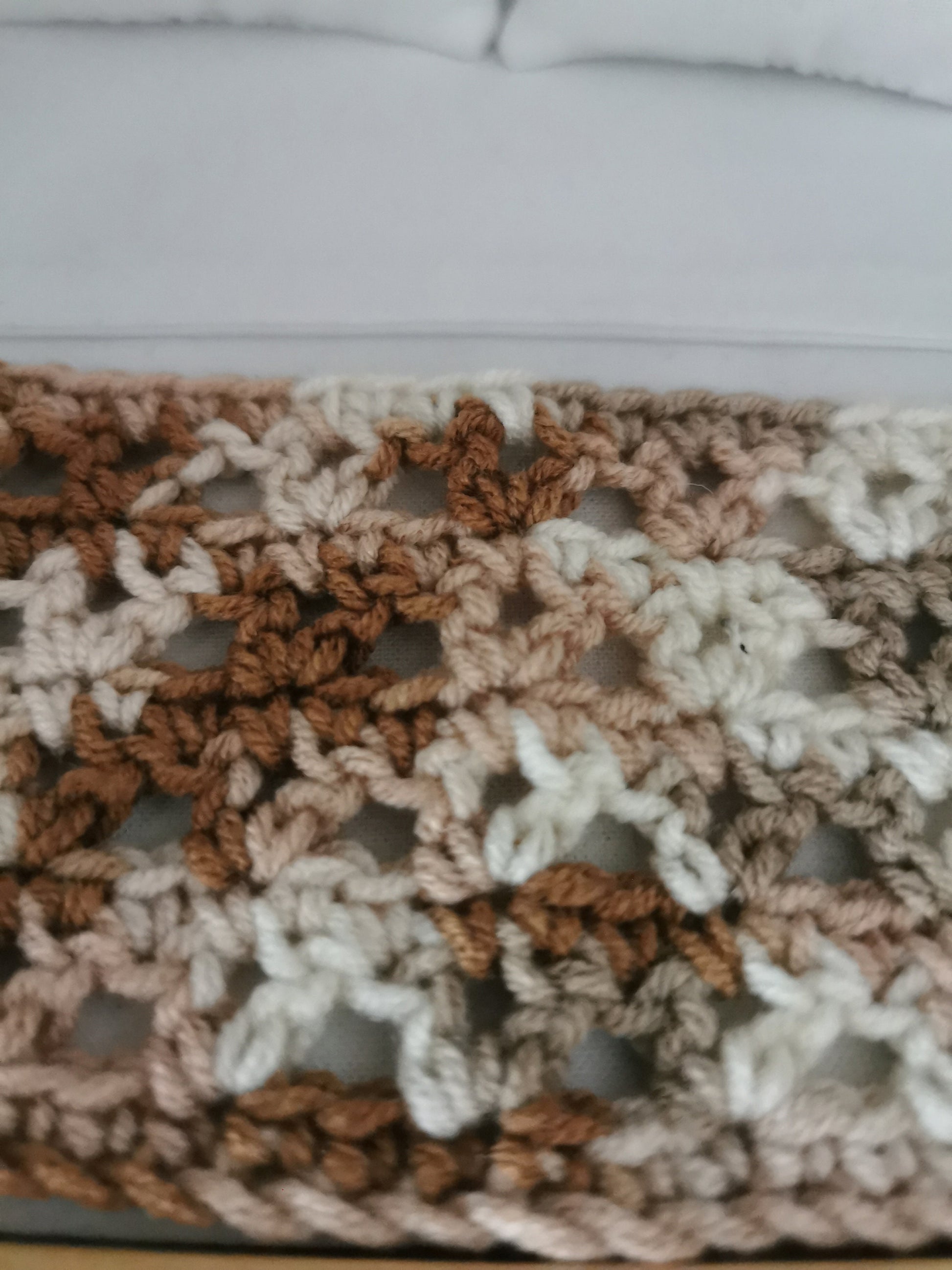 Brown Multi Runner | 1:12th Scale | Hand Crocheted - ZJ Miniatures 