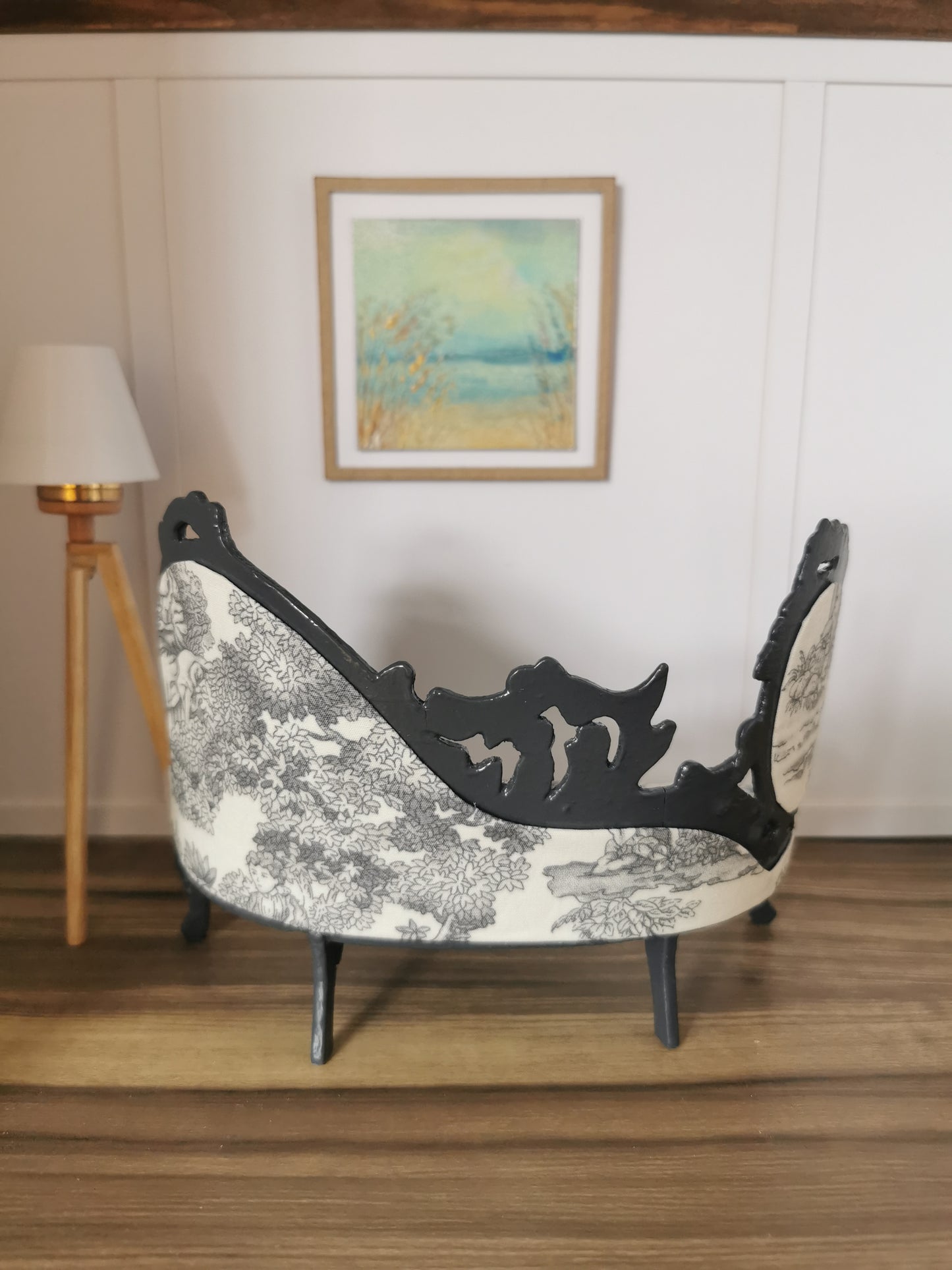 Toile de Jouy Ornate Sofa | 1:12th Scale