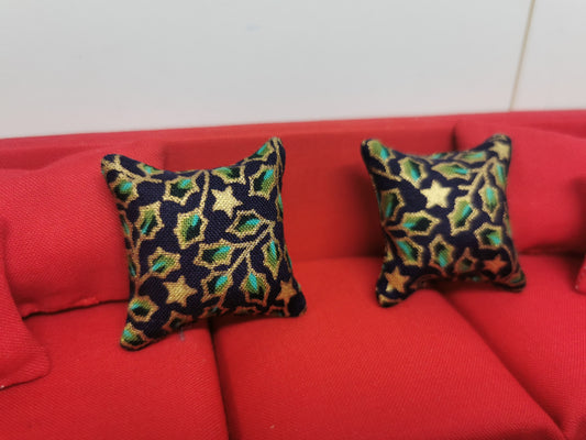 Purple Ivy Christmas Cushions | Set of 2 | 1:12th Scale | Handmade