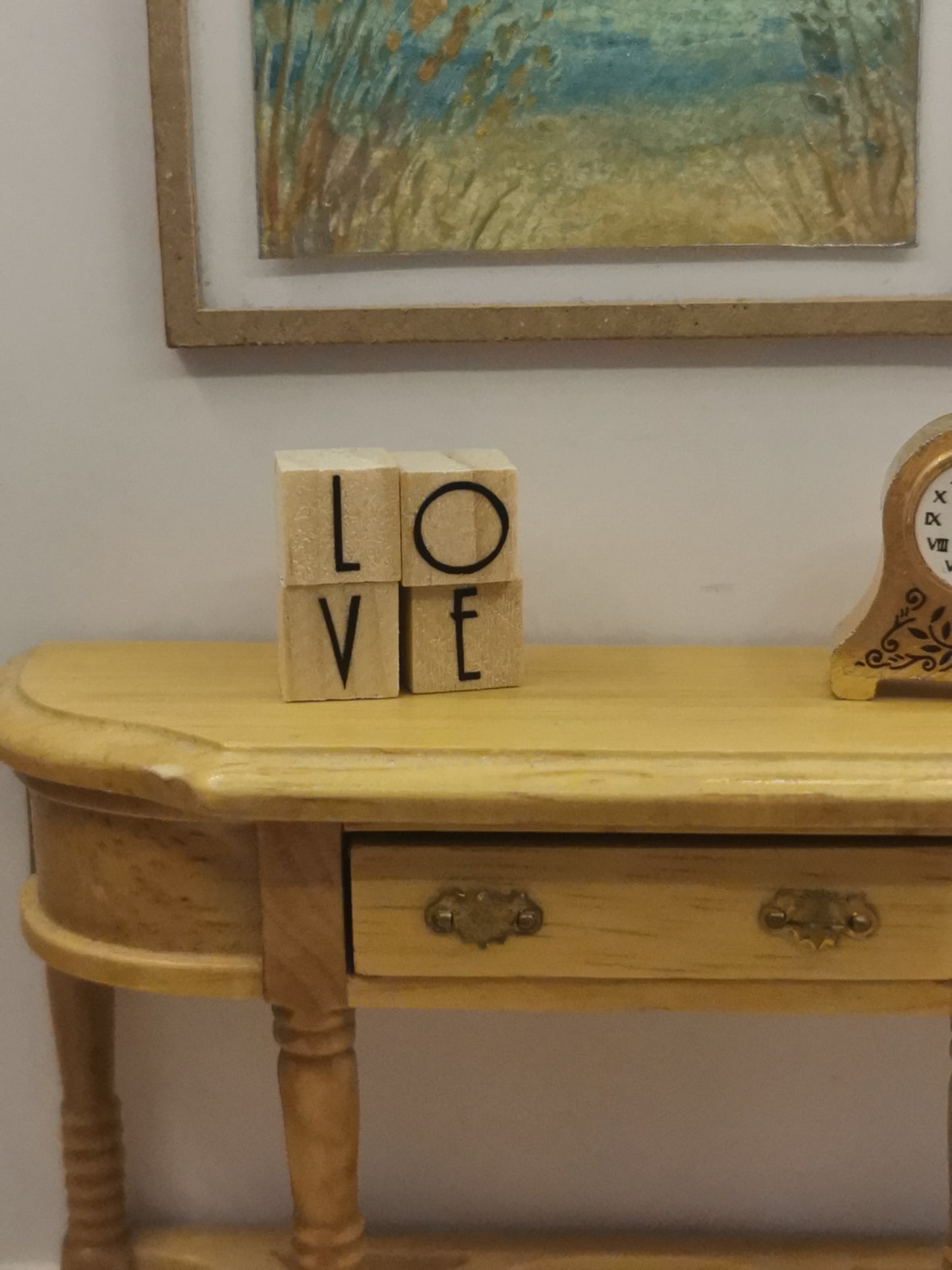 LOVE Wooden Blocks | 1:12th Scale | Handmade