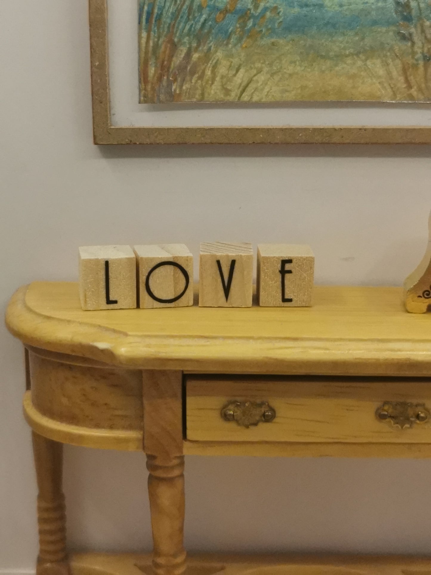 LOVE Wooden Blocks | 1:12th Scale | Handmade