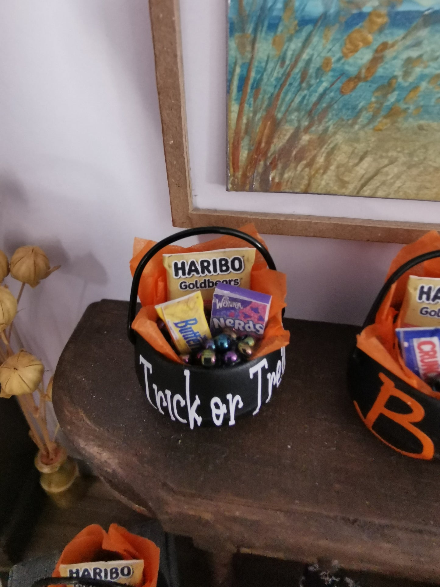 Cauldron With Candy | 1:12th Scale | Handmade & Hand Finished